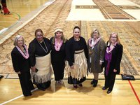 Sydney Opera House Trust Chair Lucy Turnbull AO, AM Manager, Pacific Collections, Melissa Malu, AM director of First Nations, Laura McBride, HRH Princess Angelika Halaevalu Mata’aho Napua ‘Okalani Tuku’aho, Princess of Tonga, AM Director and CEO Kim McKay