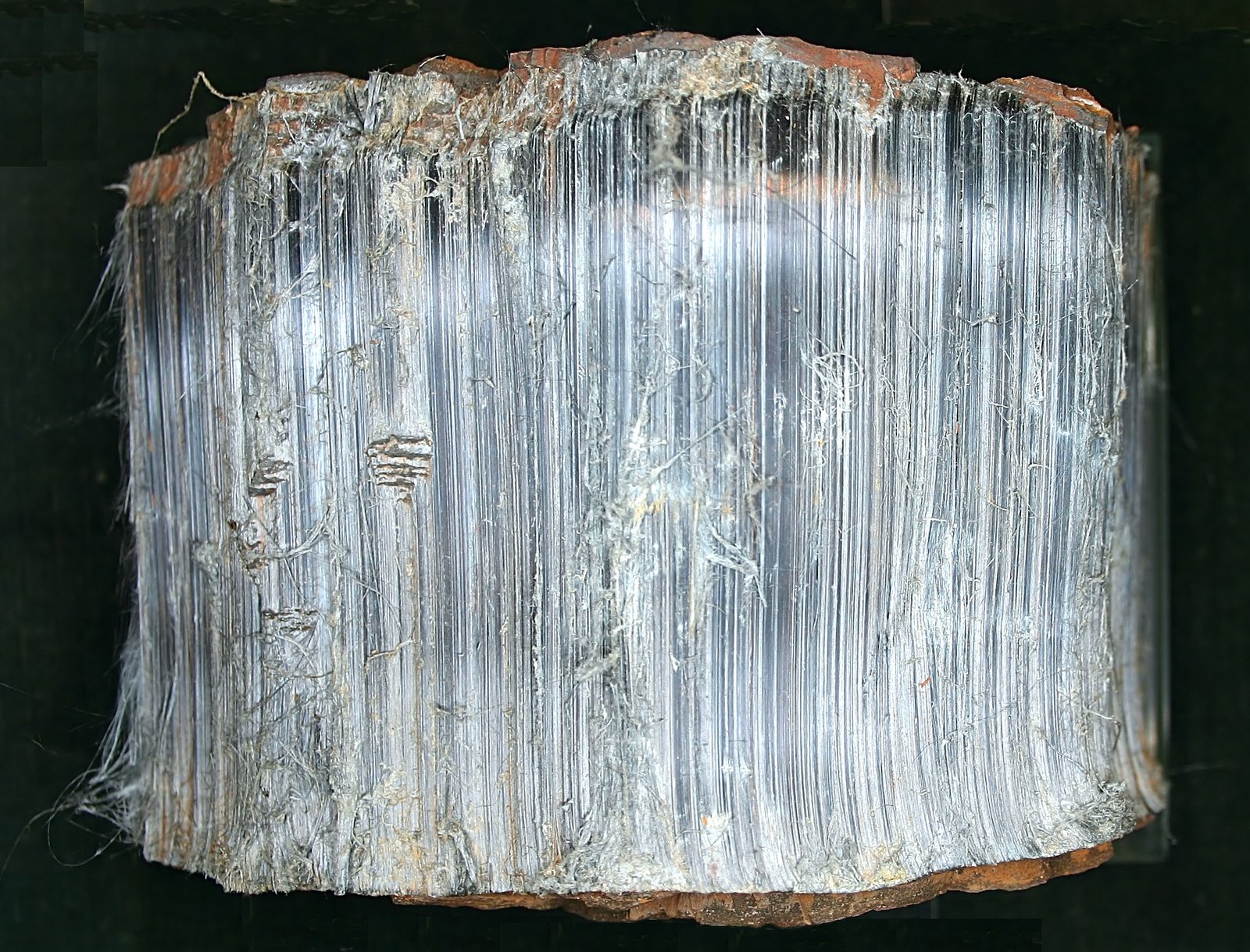 Crocidolite (blue asbestos) from Pomfret Mine, Vryburg, South Africa
