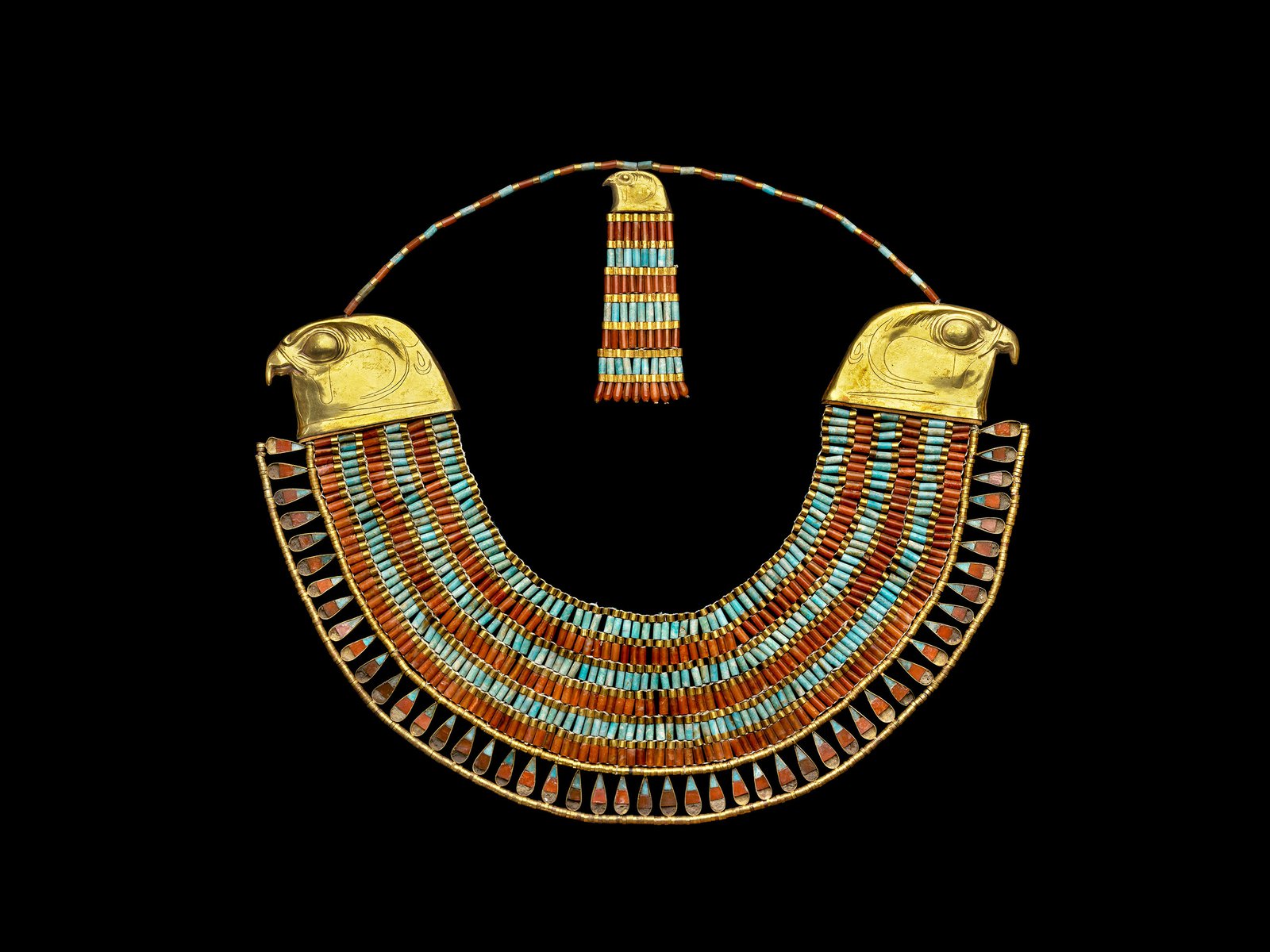 Necklace with falcon heads and counterweights of Princess Neferuptah