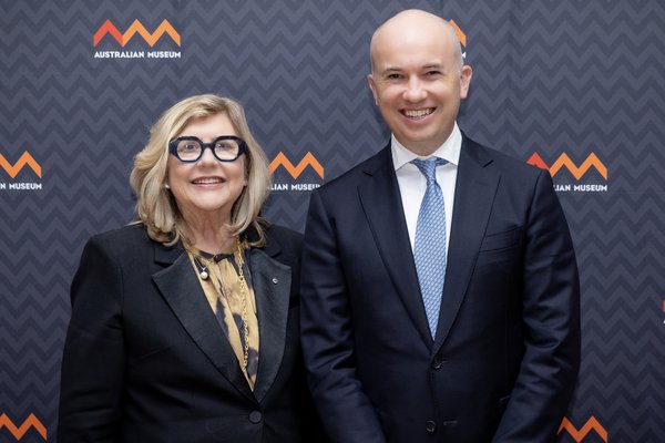 Australian Museum Director and CEO, Kim McKay with the Chair of The Climate Change Authority, Matt Kean
