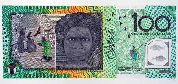 Gladys Tybingoompa (1946-2006) Blood Money – One Hundred Dollar Note