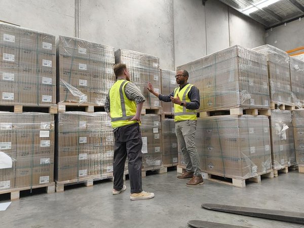 A Solar battery installation warehouse